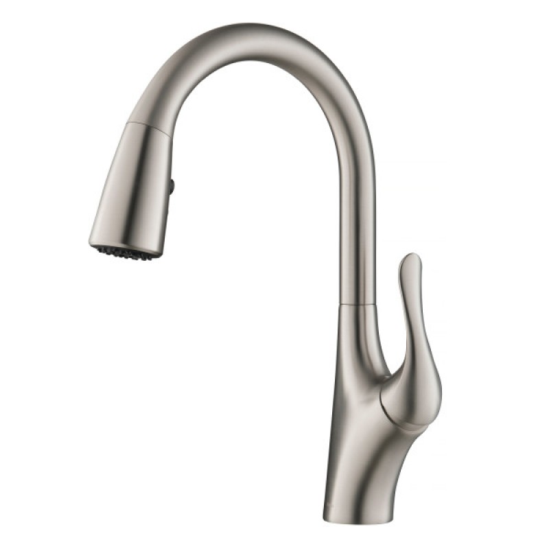 Merlin Transitional Single Handle Pull-Down Kitchen Faucet in Spot Free Stainless Steel