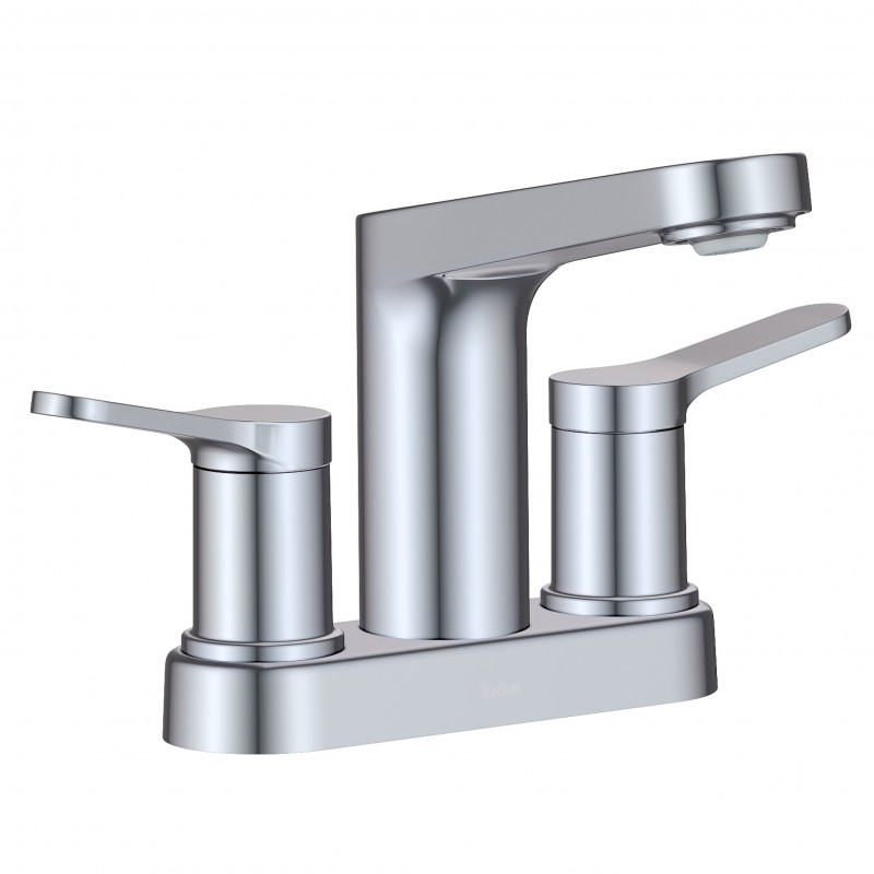 Indy™ 2-Handle 4-inch Centerset Bathroom Faucet in Chrome with Pop Up Drain and Supply Lines