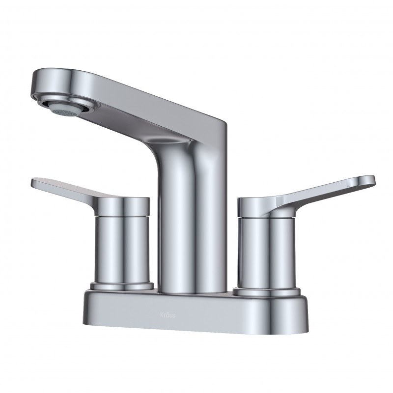 Indy™ 2-Handle 4-inch Centerset Bathroom Faucet in Chrome with Pop Up Drain and Supply Lines