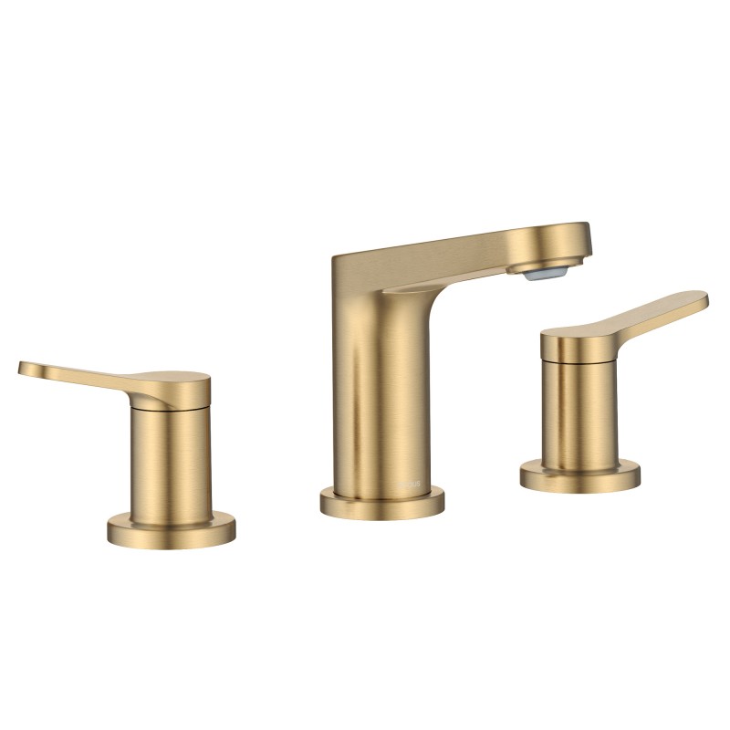 Indy™ 2-Handle 8-inch Widespread Bathroom Faucet in Spot-Free Brushed Brass with Pop Up Drain and Supply Lines
