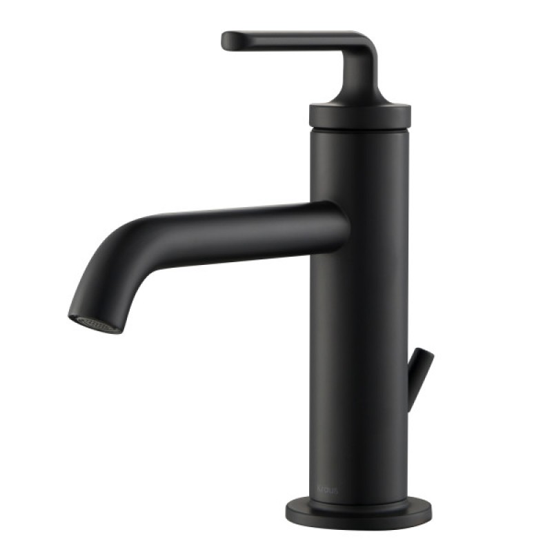 Ramus™ Single Handle Bathroom Sink Faucet with Lift Rod Drain in Matte Black (2-Pack)