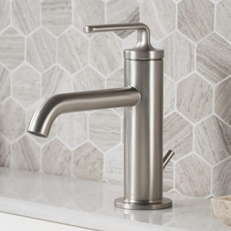 Ramus™ Single Handle Bathroom Sink Faucet with Lift Rod Drain in Spot Free Stainless Steel (2-Pack)