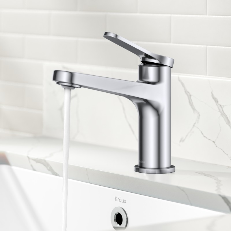 Indy™ Single Handle Bathroom Faucet in Chrome with Pop Up Drain and Supply Lines