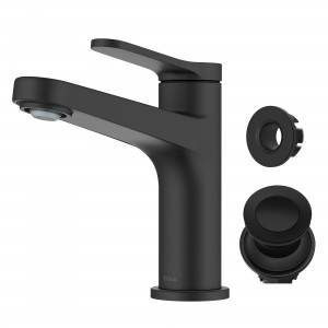 Indy™ Single Handle Bathroom Faucet in Matte Bla...