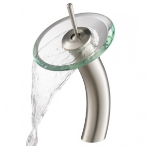 Tall Waterfall Bathroom Faucet for Vessel Sink wit...