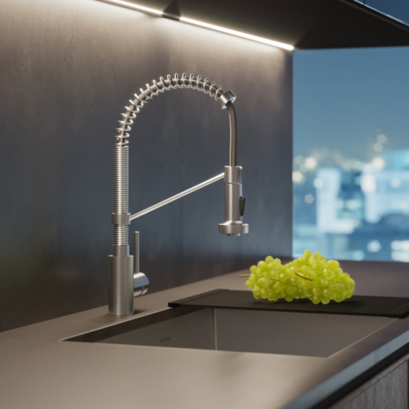 Bolden Commercial Style 2-Function Single Handle Pull Down Kitchen Faucet in Chrome