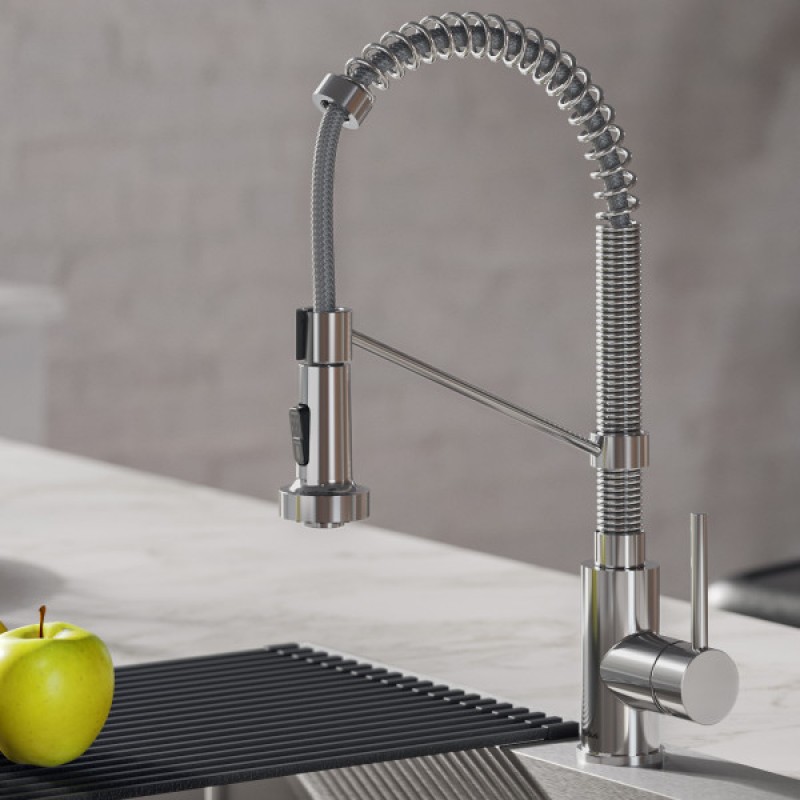 Bolden Commercial Style 2-Function Single Handle Pull Down Kitchen Faucet in Chrome
