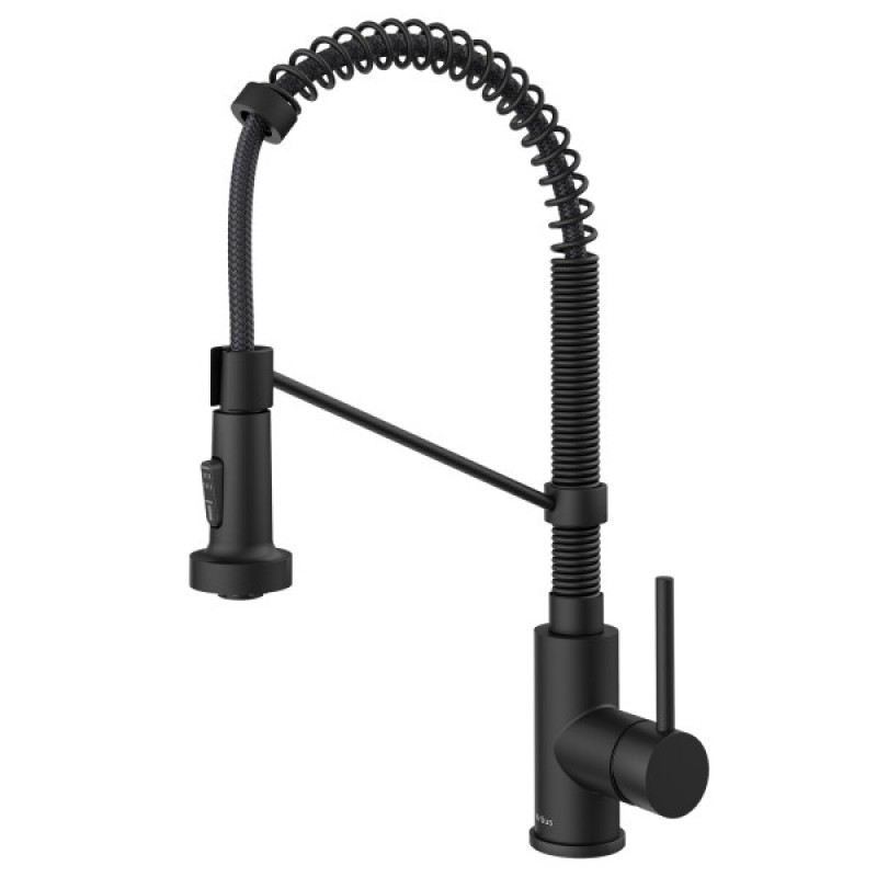 Bolden Commercial Style 2-Function Single Handle Pull Down Kitchen Faucet in Spot-Free Matte Black
