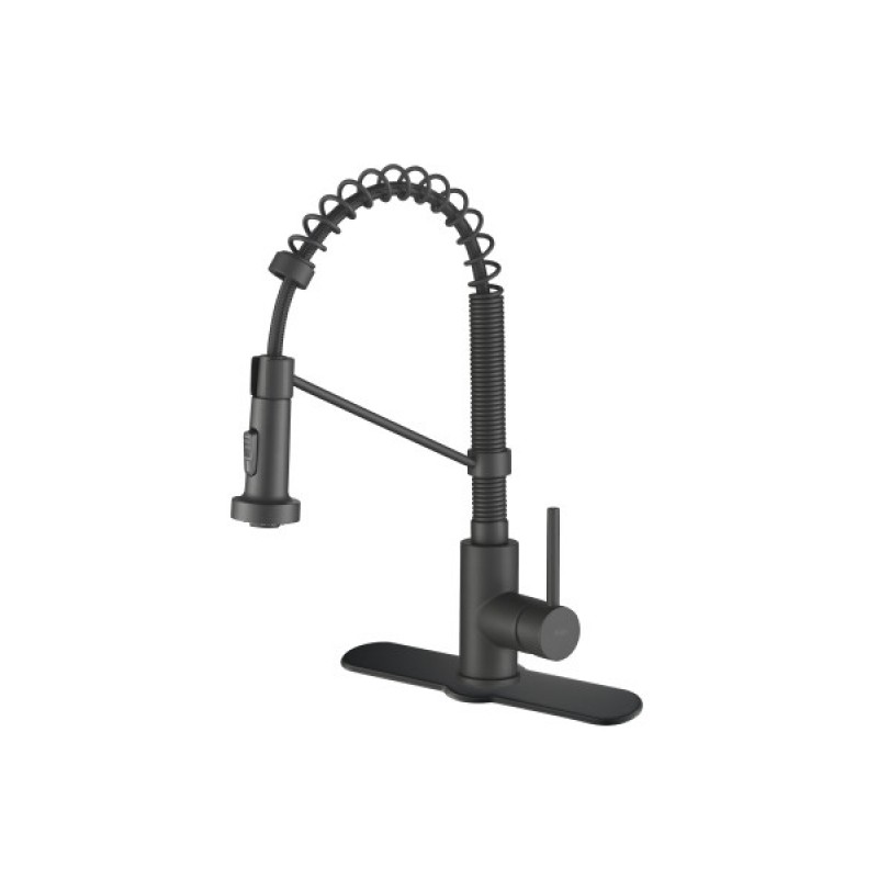 Bolden Commercial Style 2-Function Single Handle Pull Down Kitchen Faucet in Spot-Free Matte Black