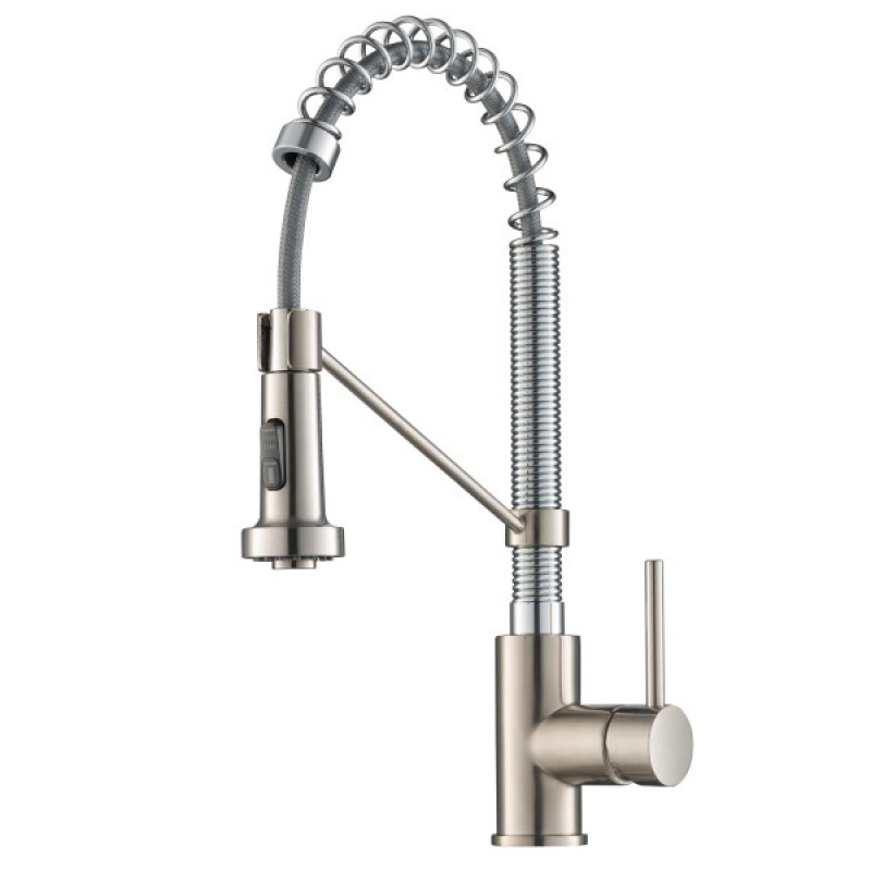Bolden Commercial Style 2-Function Single Handle Pull Down Kitchen Faucet in Spot-Free Stainless Steel / Chrome