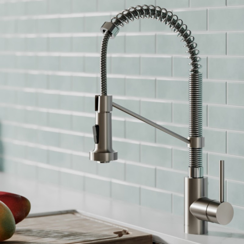 Bolden Commercial Style 2-Function Single Handle Pull Down Kitchen Faucet in Spot-Free Stainless Steel / Chrome