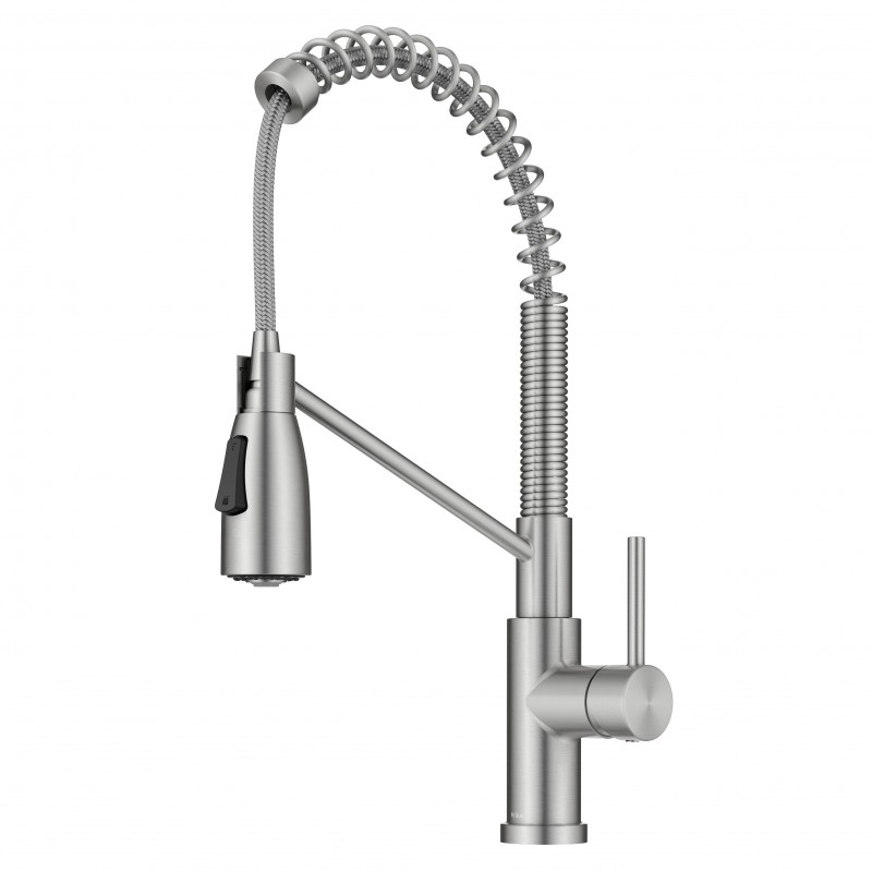 Coda™ Commercial Style 2-Function Single Handle Pull Down Kitchen Faucet in Spot-Free Stainless Steel
