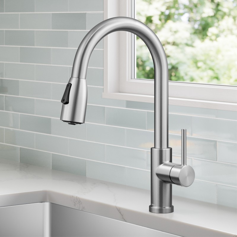 Coda™ 2-Function Single Handle Pull Down Kitchen Faucet in Spot-Free Stainless Steel