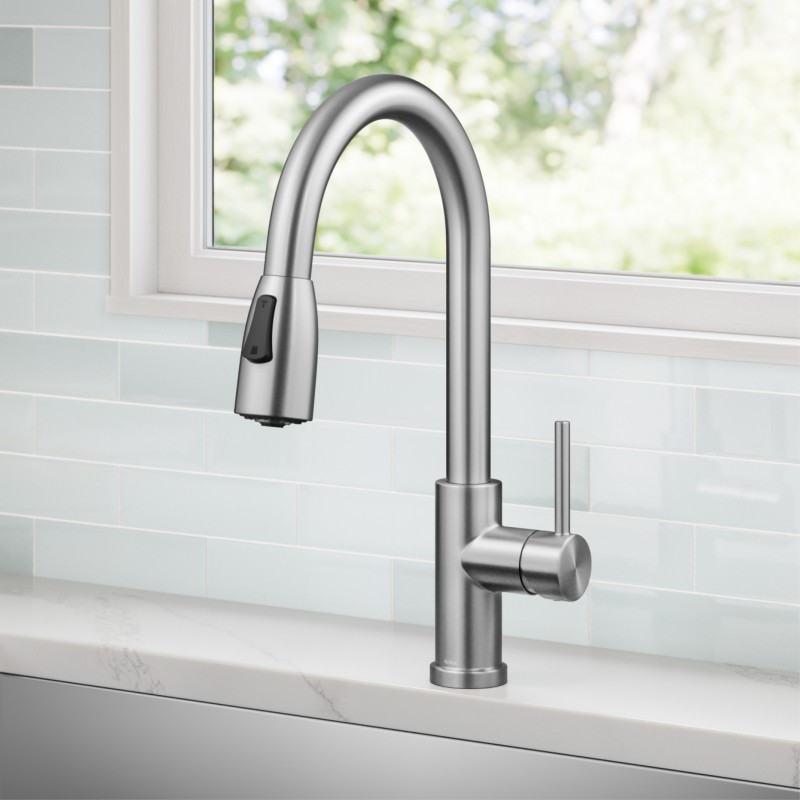 Coda™ 2-Function Single Handle Pull Down Kitchen Faucet in Spot-Free Stainless Steel