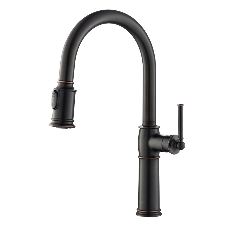 Sellette™ Traditional Single Handle Pull-Down Kitchen Faucet and Deck Plate in Oil Rubbed Bronze