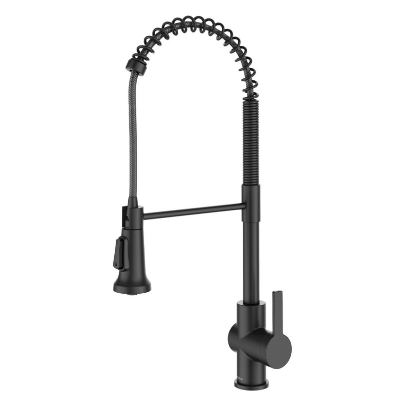 Britt™ Commercial Style Pull-Down Single Handle Kitchen Faucet in Matte Black