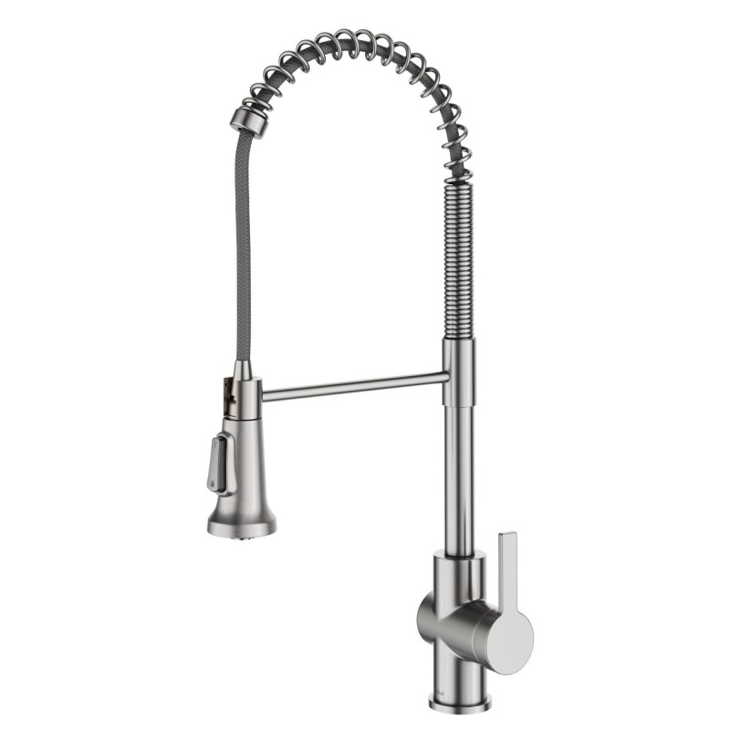 Britt™ Commercial Style Pull-Down Single Handle Kitchen Faucet in Spot Free Stainless Steel