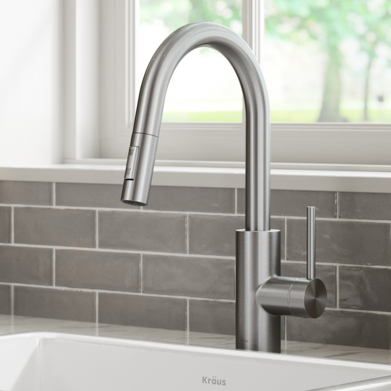 Oletto™ Spot Free Stainless Steel Finish Dual Function Pull Down Kitchen Faucet