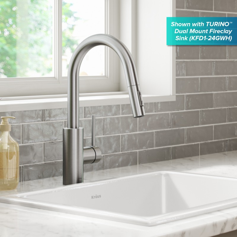 Oletto™ Spot Free Stainless Steel Finish Dual Function Pull Down Kitchen Faucet