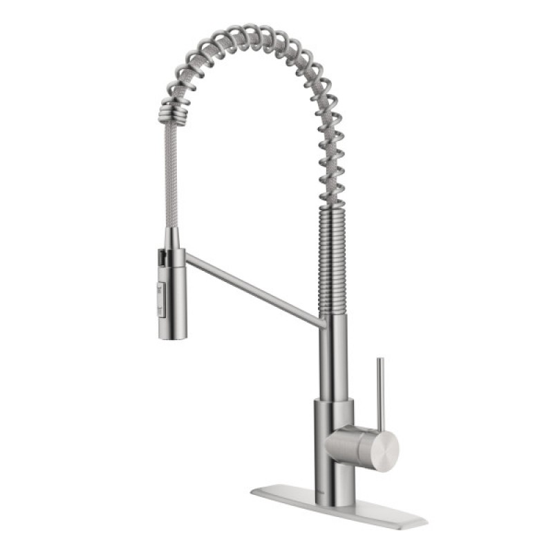 Oletto™ Single Handle Pull Down Commercial Kitchen Faucet in all-Brite™ Spot Free Stainless Steel Finish