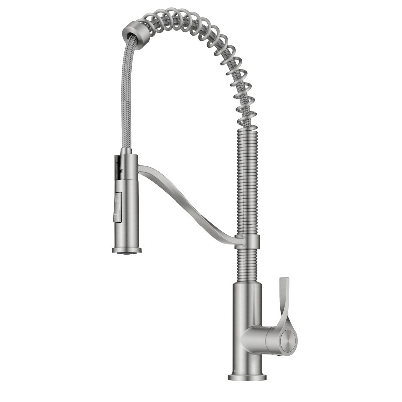 Torak™ Commercial Style 2-Function Single Handle Pull Down Kitchen Faucet in Spot-Free Stainless Steel