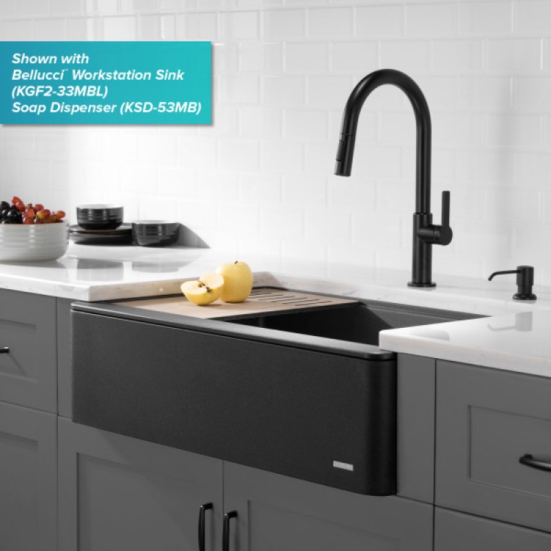 Oletto™ Single Handle Pull-Down Kitchen Faucet in Matte Black