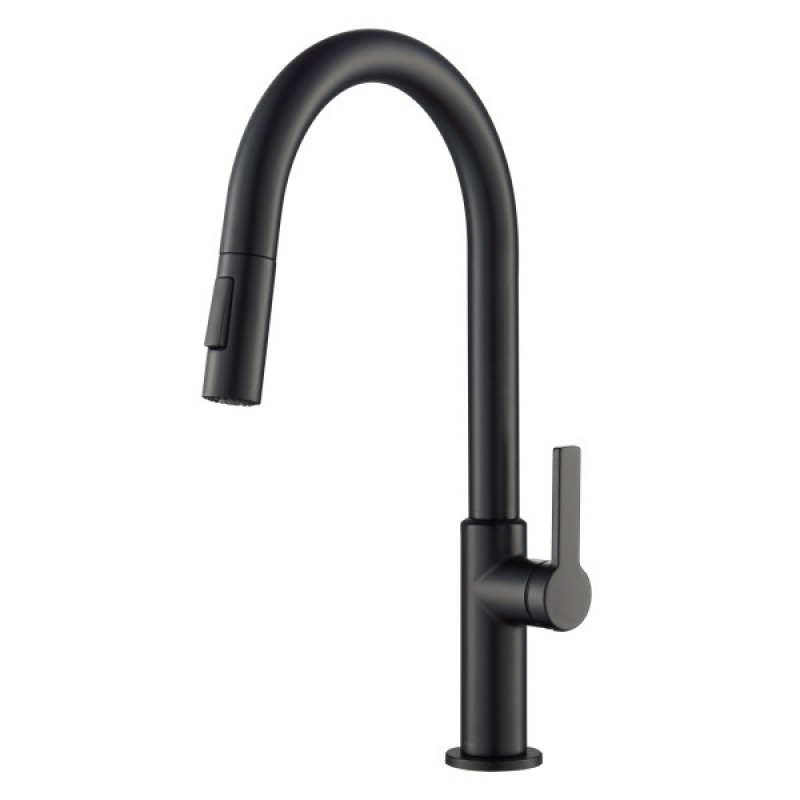 Oletto™ Single Handle Pull-Down Kitchen Faucet in Matte Black