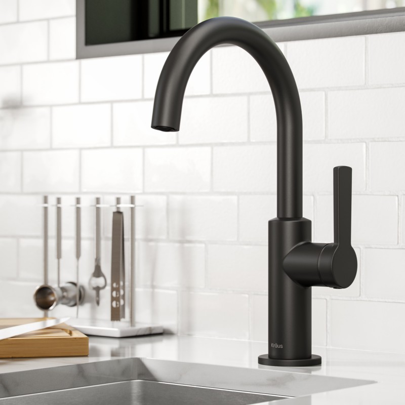 Oletto™ Single Handle Kitchen Bar Faucet in Matte Black