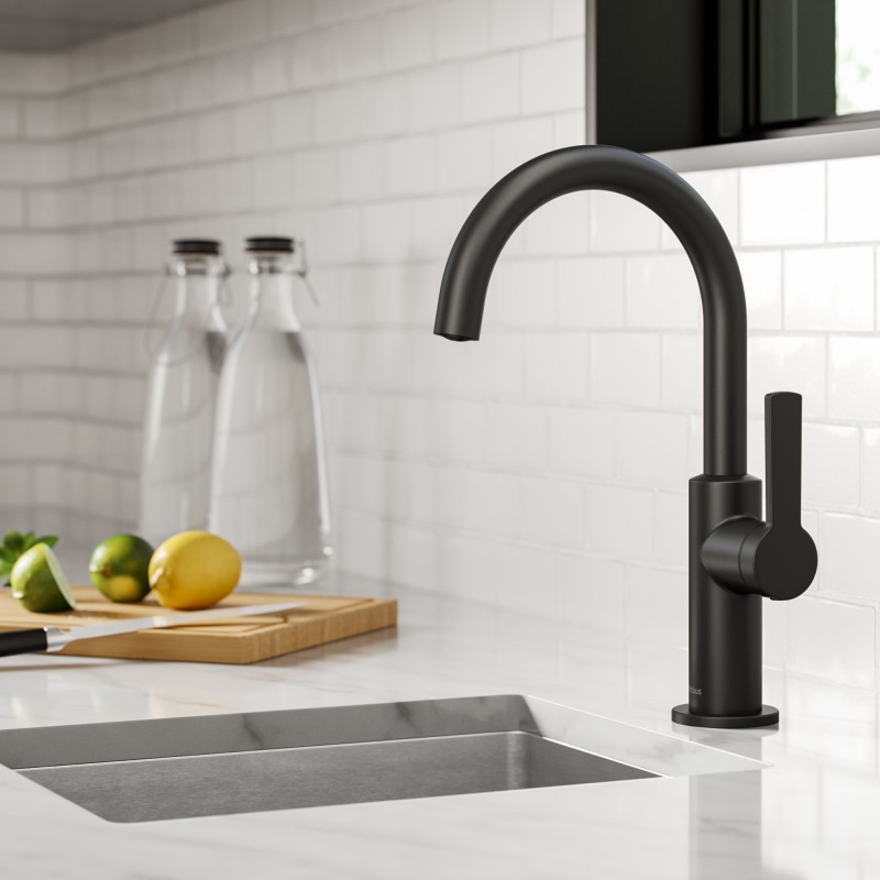 Oletto™ Single Handle Kitchen Bar Faucet in Matte Black