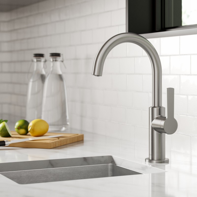 Oletto™ Single Handle Kitchen Bar Faucet in Spot Free Stainless Steel