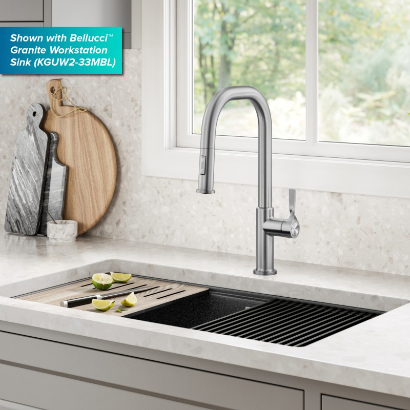 Torak™ 2-Function Single Handle Pull Down Kitchen Faucet in Spot-Free Stainless Steel