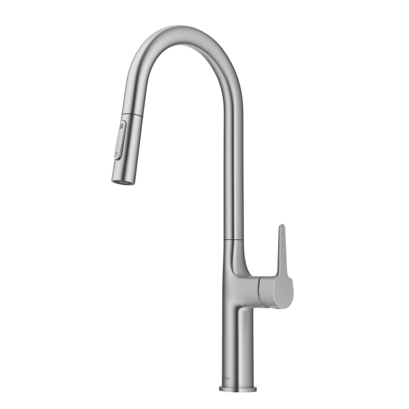 Oletto™ Tall Modern Pull-Down Single Handle Kitchen Faucet in Spot Free Stainless Steel