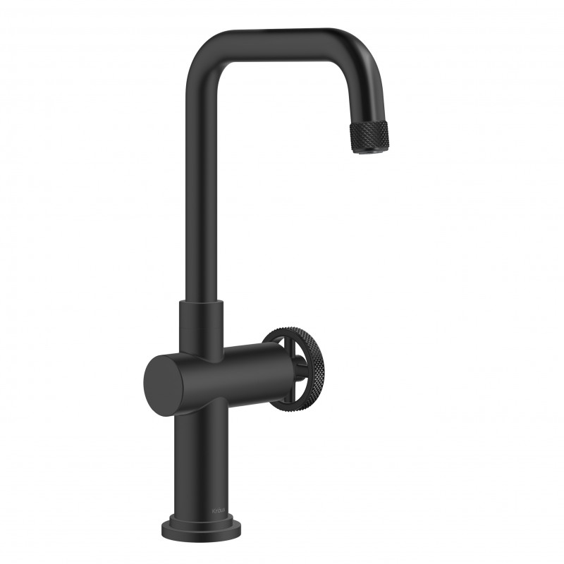 Urbix™ Industrial Single Handle Kitchen Bar Faucet in Matte Black