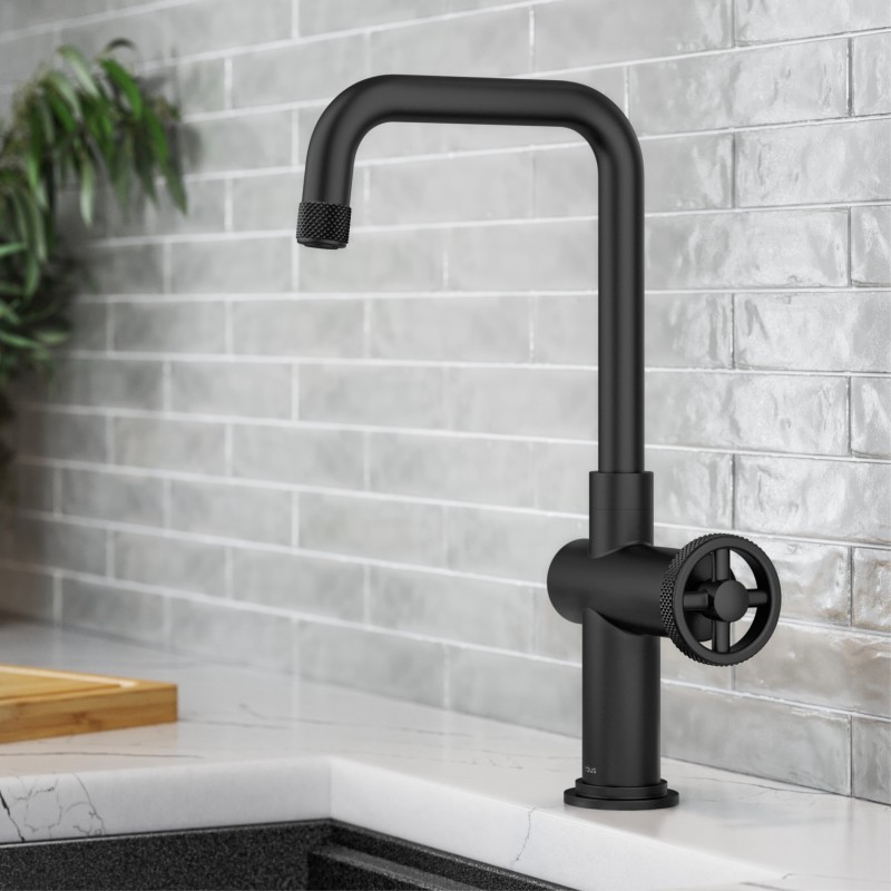 Urbix™ Industrial Single Handle Kitchen Bar Faucet in Matte Black