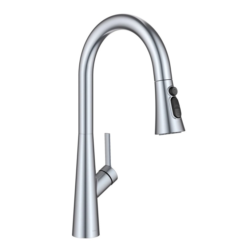 Odelia™ 4-Function Single Handle Pull Down Kitchen Faucet with CleanSweep™ Blade Spray in Chrome