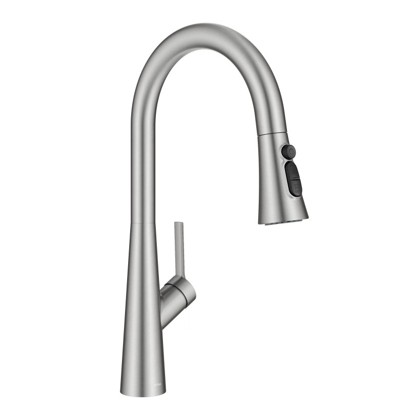 Odelia™ 4-Function Single Handle Pull Down Kitchen Faucet with CleanSweep™ Blade Spray in Spot-Free Stainless Steel