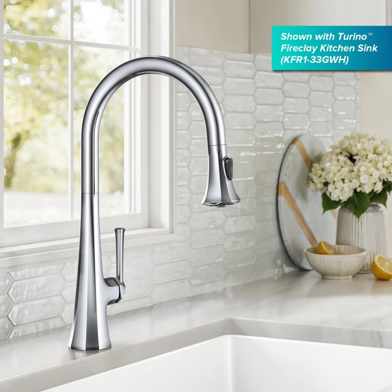 Savan™ 2-Function Single Handle Pull Down Kitchen Faucet in Chrome