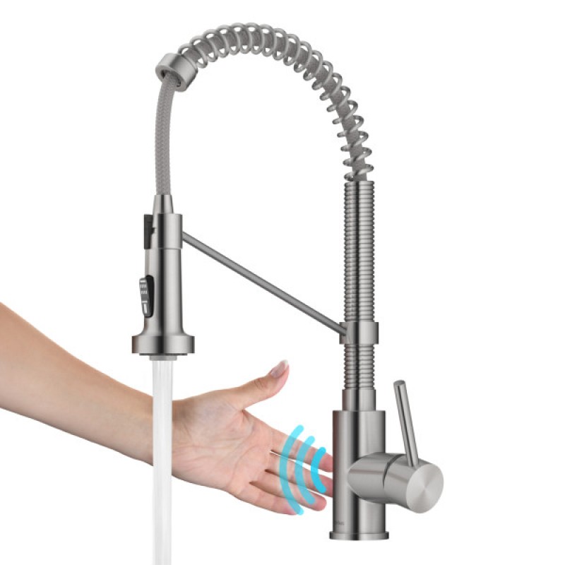 Bolden™ Touchless Sensor Commercial Pull-Down Single Handle 18-Inch Kitchen Faucet in Spot Free Stainless Steel