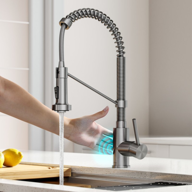 Bolden™ Touchless Sensor Commercial Pull-Down Single Handle 18-Inch Kitchen Faucet in Spot Free Stainless Steel