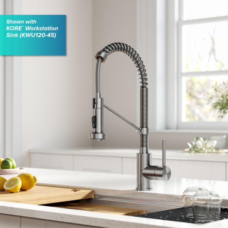 Bolden™ Touchless Sensor Commercial Pull-Down Single Handle 18-Inch Kitchen Faucet in Spot Free Stainless Steel