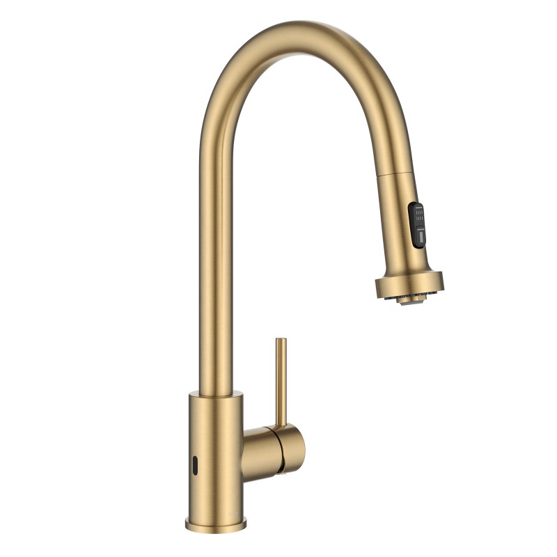 Bolden™ Touchless Sensor 2-Function Single Handle Pull Down Kitchen Faucet in Spot-Free Brushed Brass