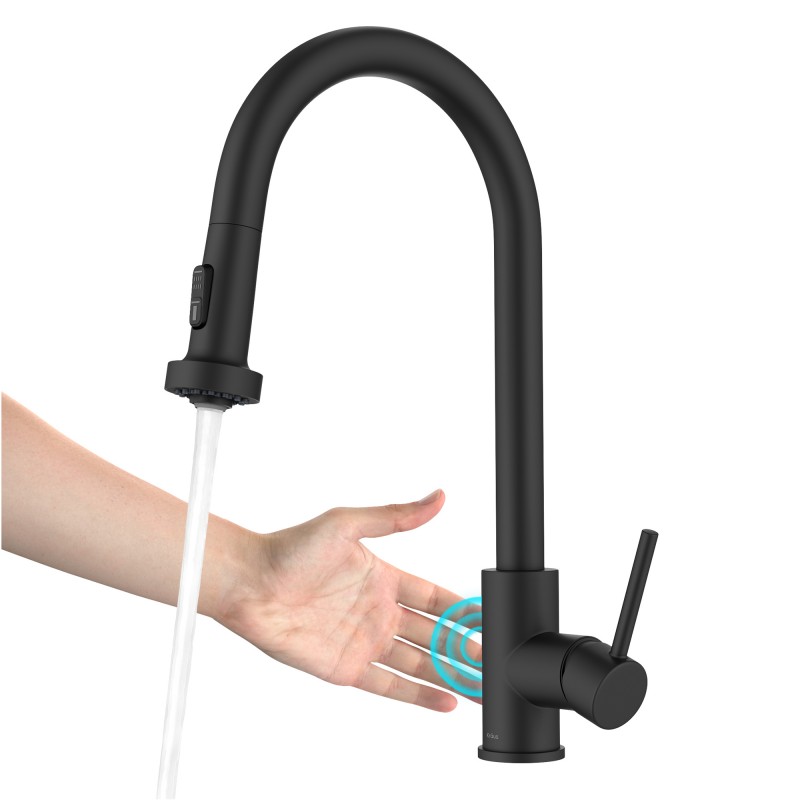 Bolden™ Touchless Sensor 2-Function Single Handle Pull Down Kitchen Faucet in Matte Black