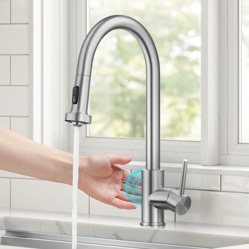 Bolden™ Touchless Sensor 2-Function Single Handle Pull Down Kitchen Faucet in Spot-Free Stainless Steel