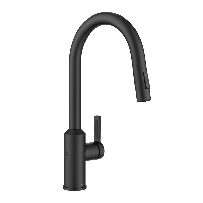 Oletto™ Touchless Sensor Pull-Down Single Handle Kitchen Faucet in Matte Black