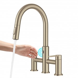 Oletto™ Touchless Sensor Bridge Kitchen Faucet w...