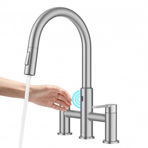 Oletto™ Touchless Sensor Bridge Kitchen Faucet w...