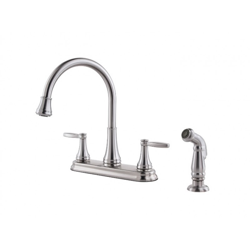 Glenfield 2-Handle Kitchen Faucet - Stainless Steel