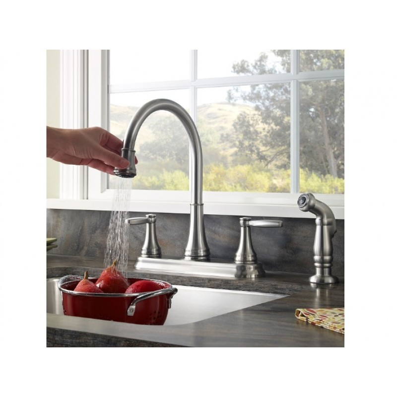 Glenfield 2-Handle Kitchen Faucet - Stainless Steel