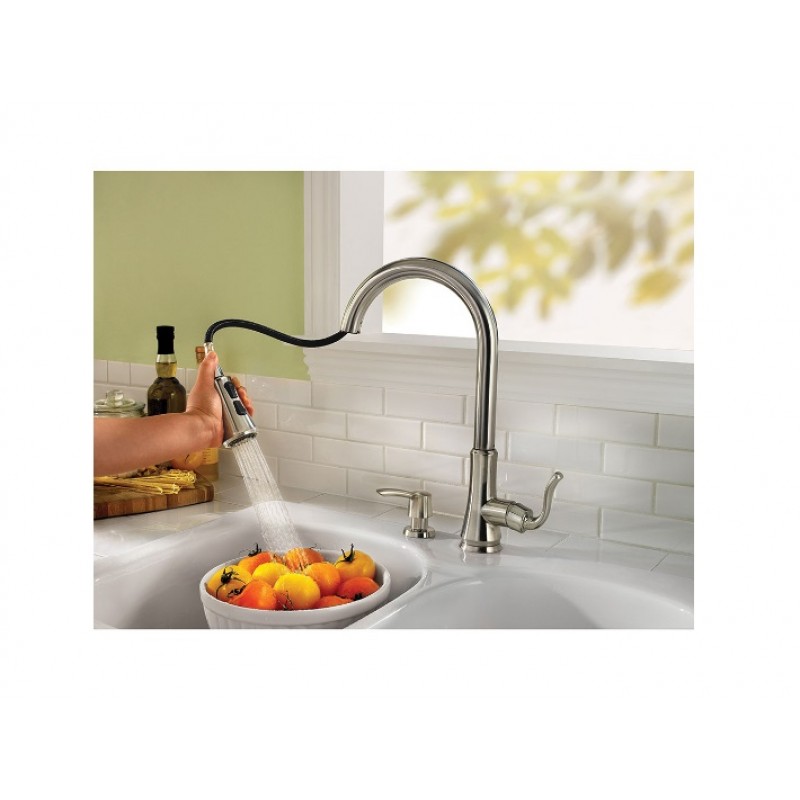 Cagney 1-Handle, Pull-Down Kitchen Faucet - Stainless Steel