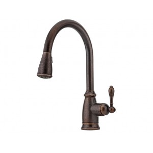 Canton Pull-Down Kitchen Faucet - Rustic Bronze